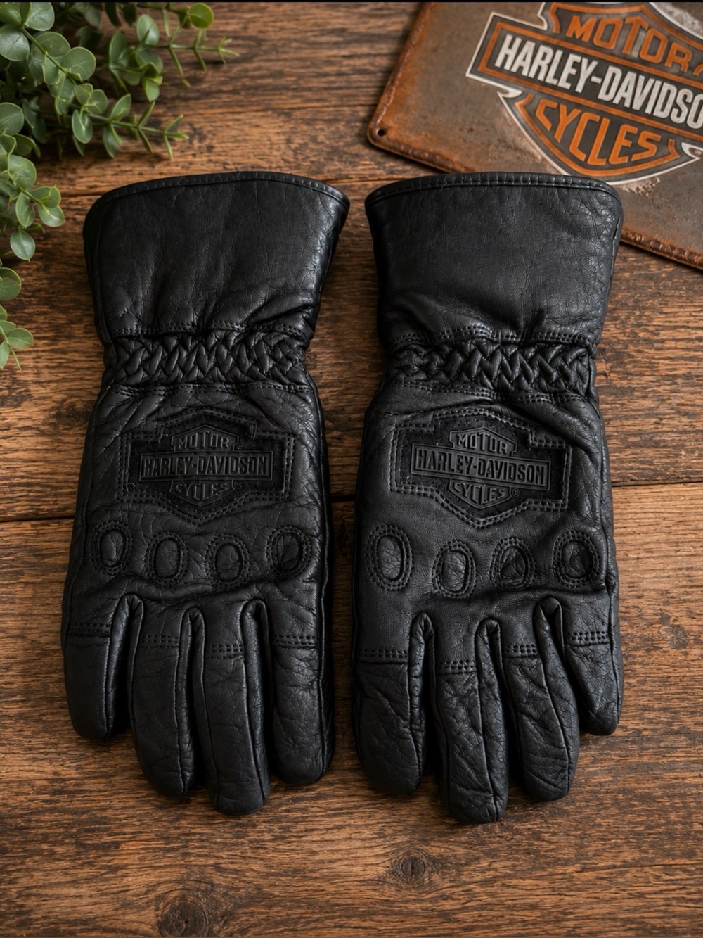 Harley-Davidson‎ Women’s XS Leather Riding Gloves Thinsulate Gauntlet NWOT